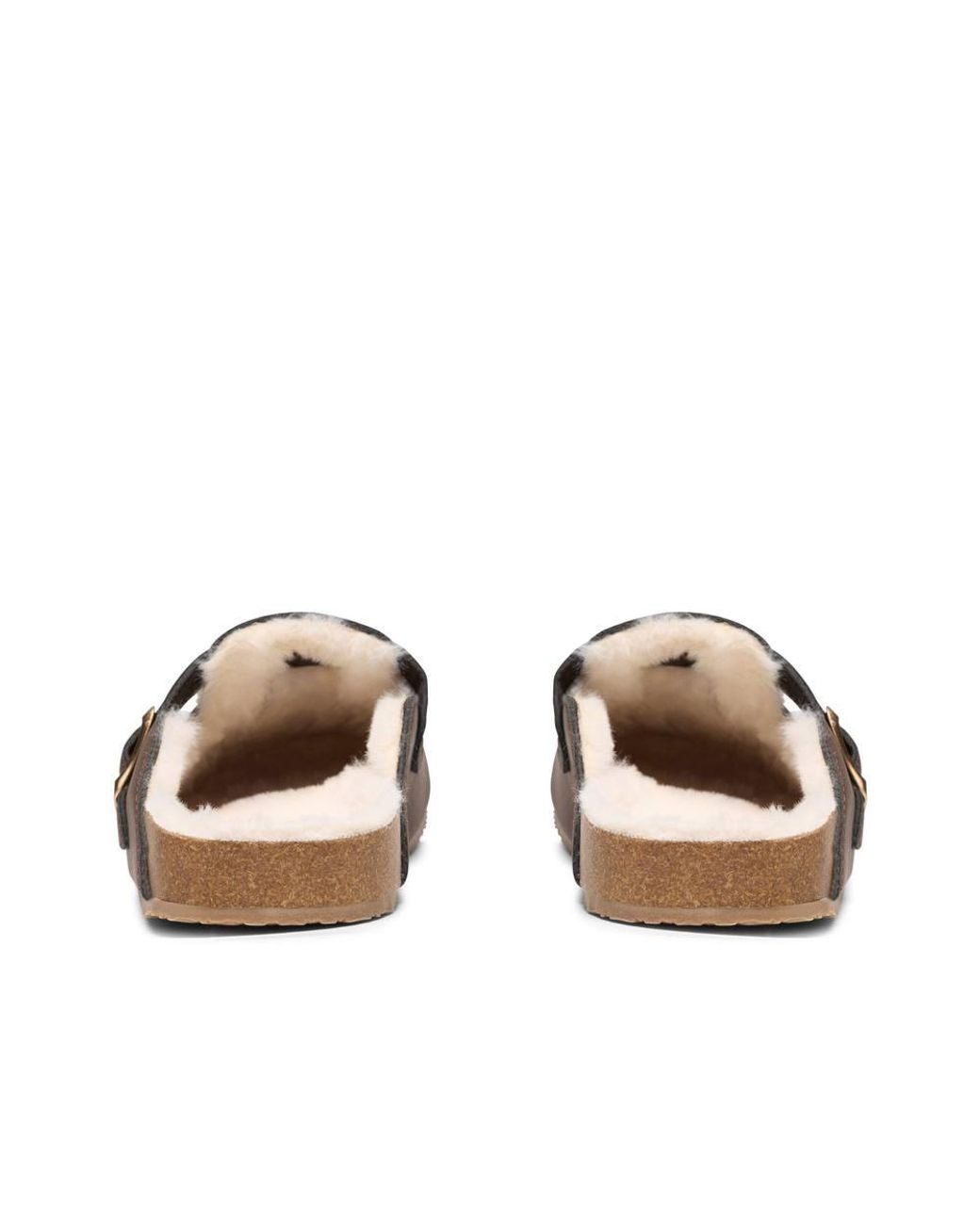 Clarks Brown Fira Clog Slip Ons, Slippers