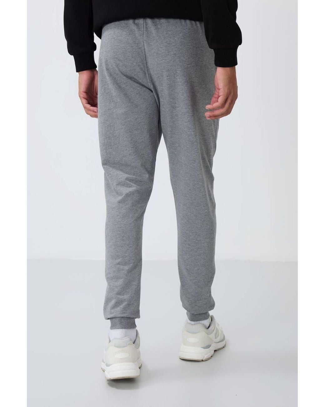 TOMMY LIFE Gray Jogger Sweatpants With Zip Pocket for men