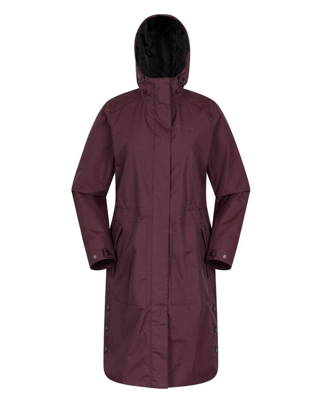 Mountain Warehouse Purple Hannah Waterproof Mac Jacket Long Hooded Coat
