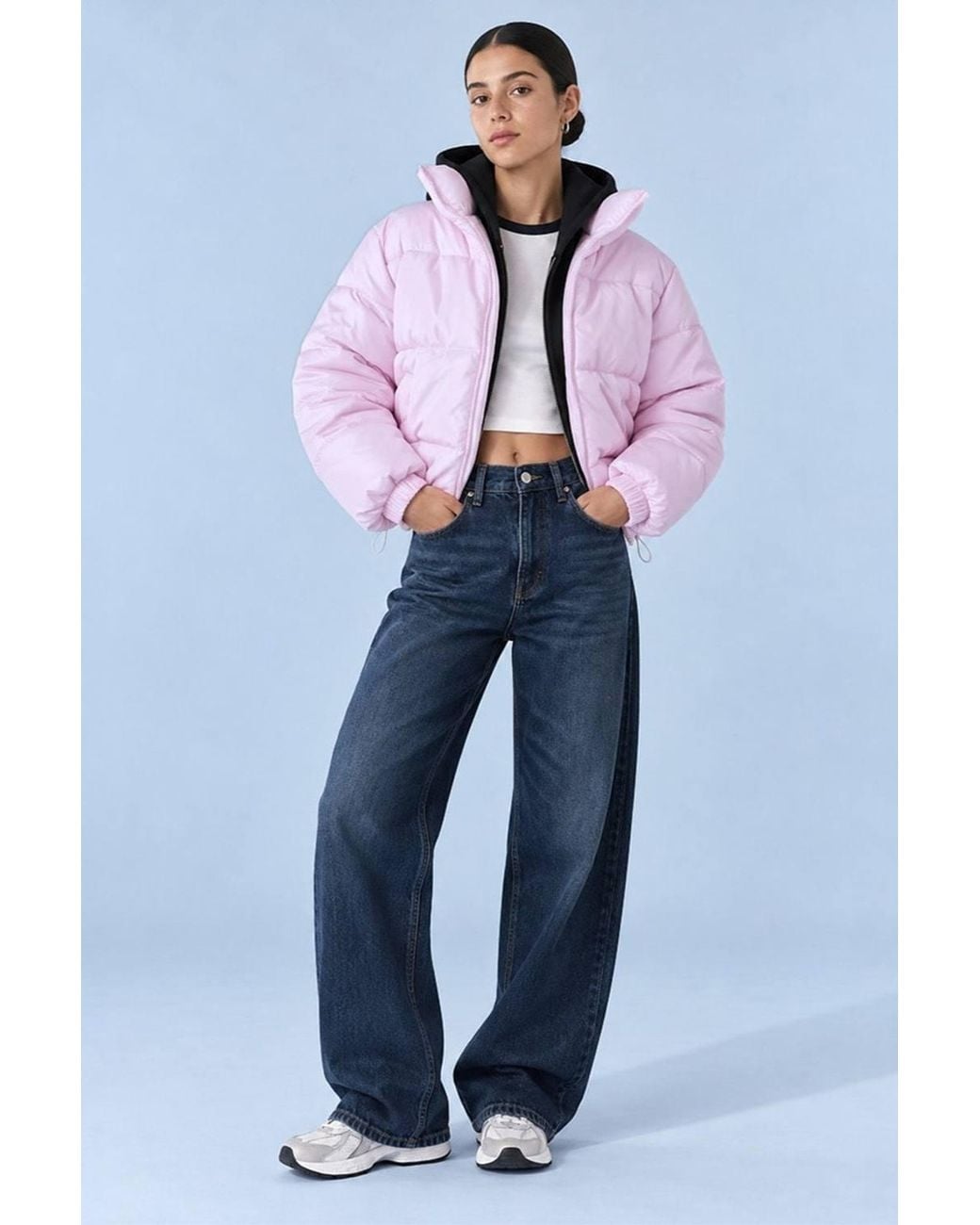 Hiccup Purple Basic Puffer Jacket