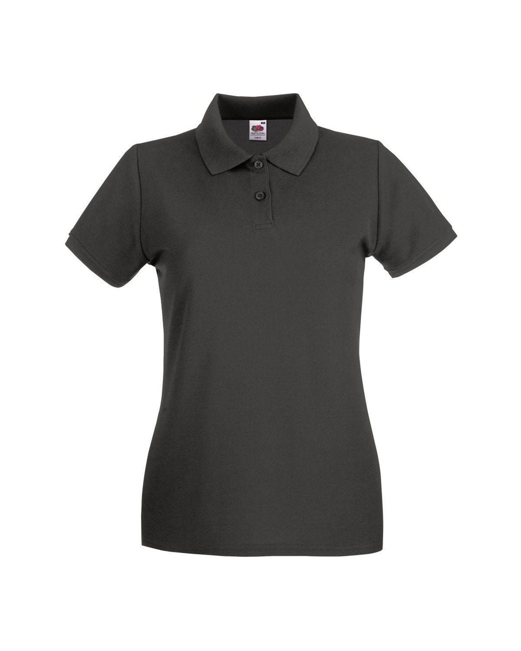 Fruit Of The Loom Black Premium Fitted Short-Sleeved Polo Shirt
