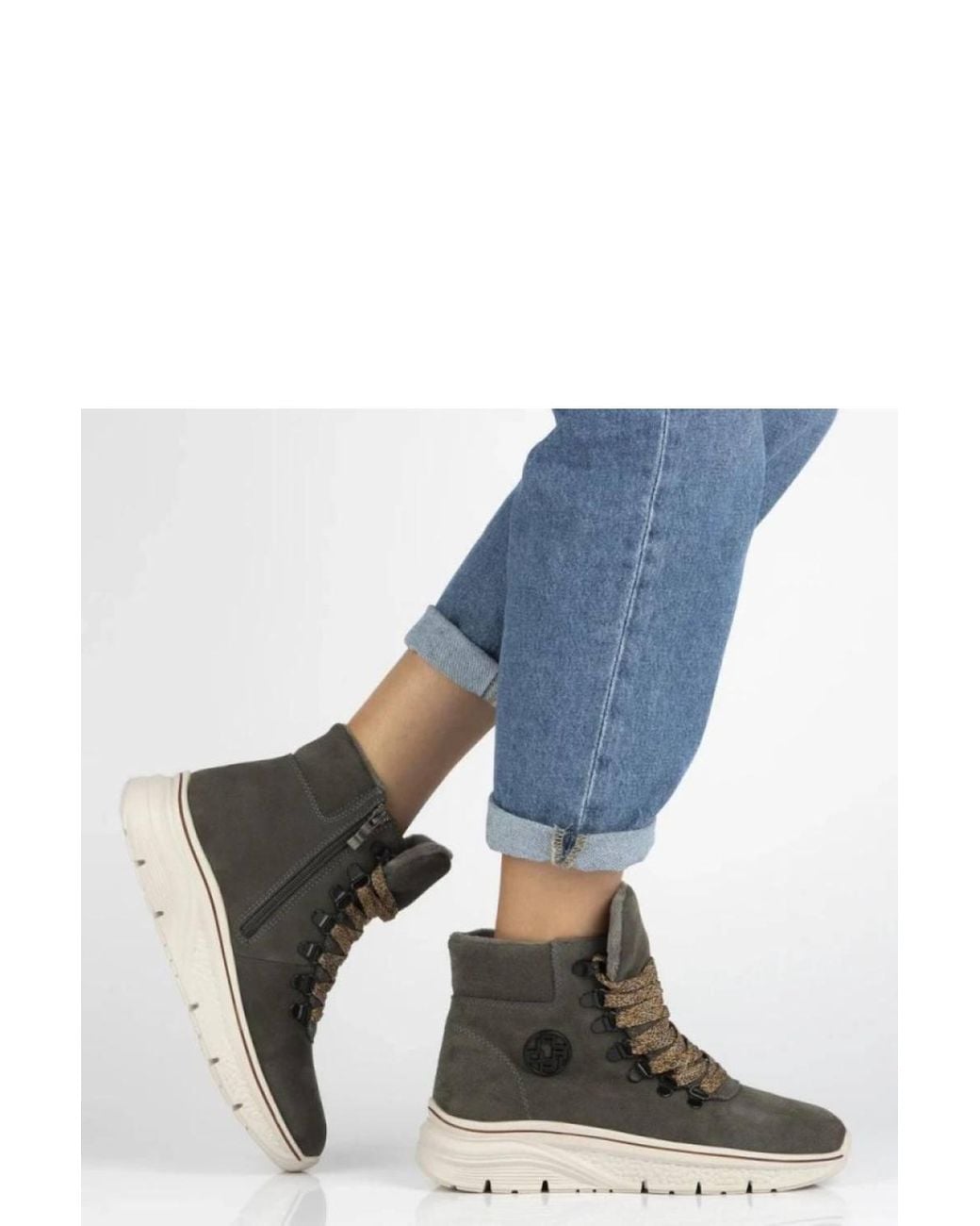 Love Lace Blue Evening Platform Suede Lined Lace Up Boots