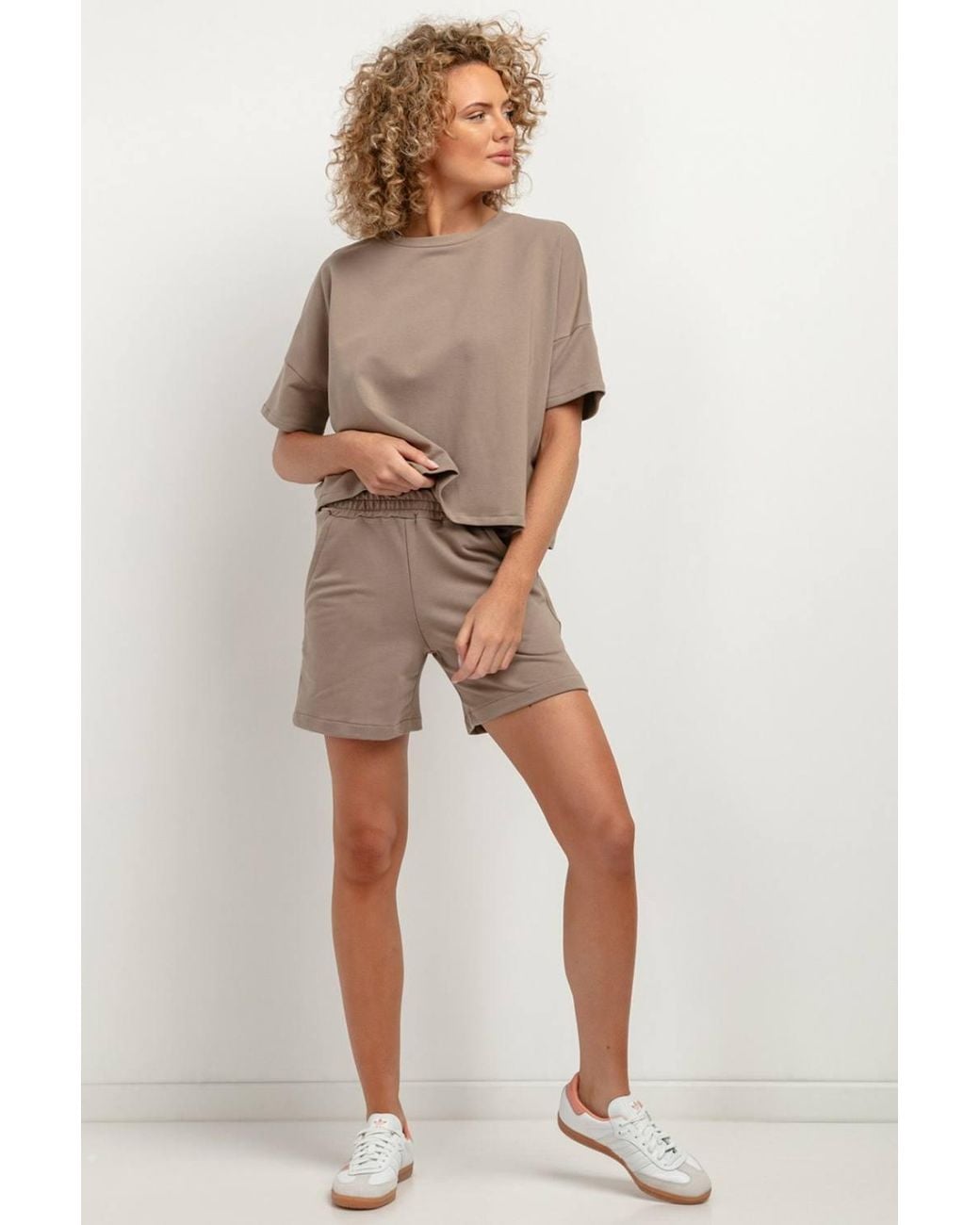 Love Lace Brown High Waisted Short Shorts Pockets
