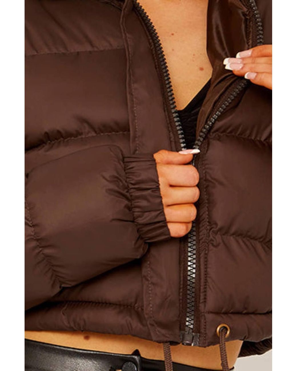 Stylewise Brown Drawstring Detail