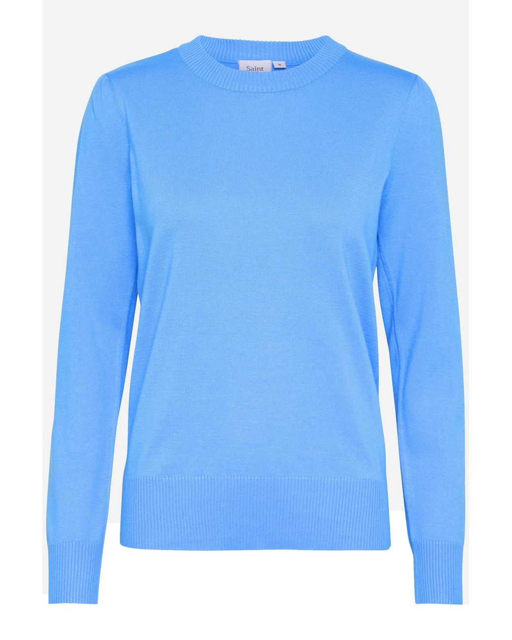 Saint Tropez Blue Milasz Crew Neck Knit Jumper