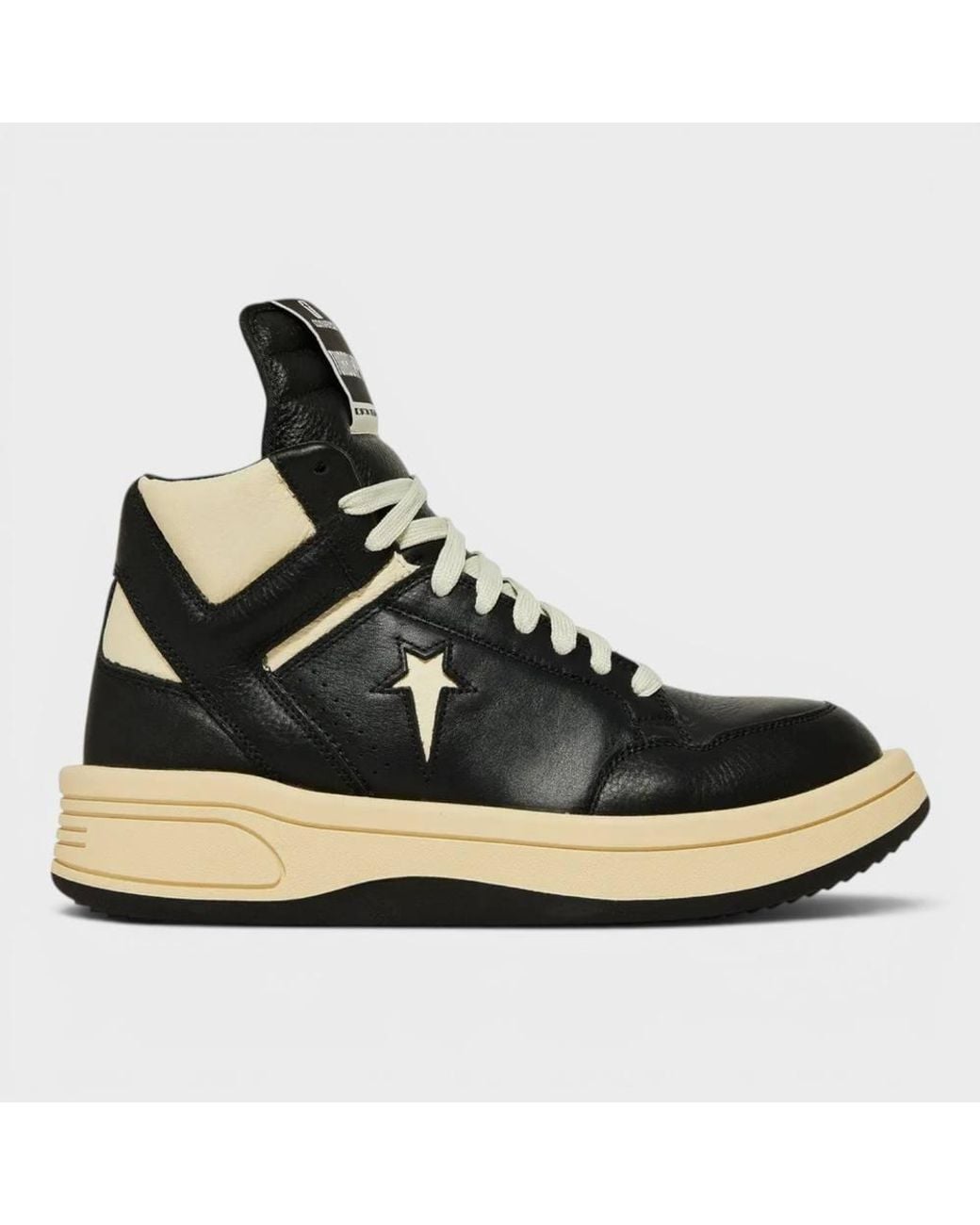 Converse Black Rick Owens Drkshdw Turbowpn Mid Cloud Cream for men