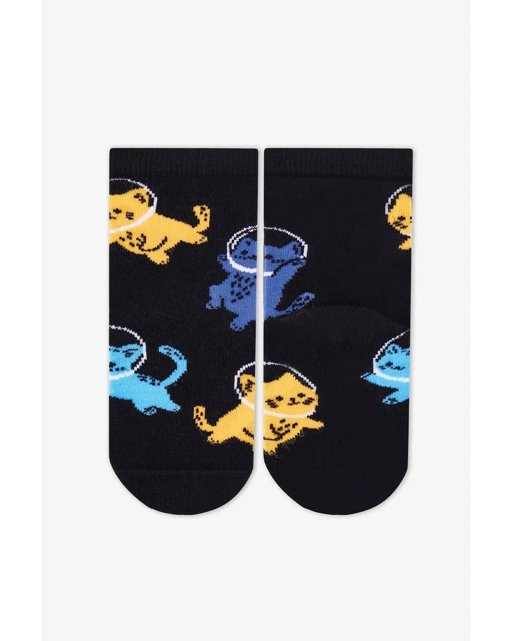 Penti Black Stellar Cats Cat Pattern 2-Pack Ankle Socks for men