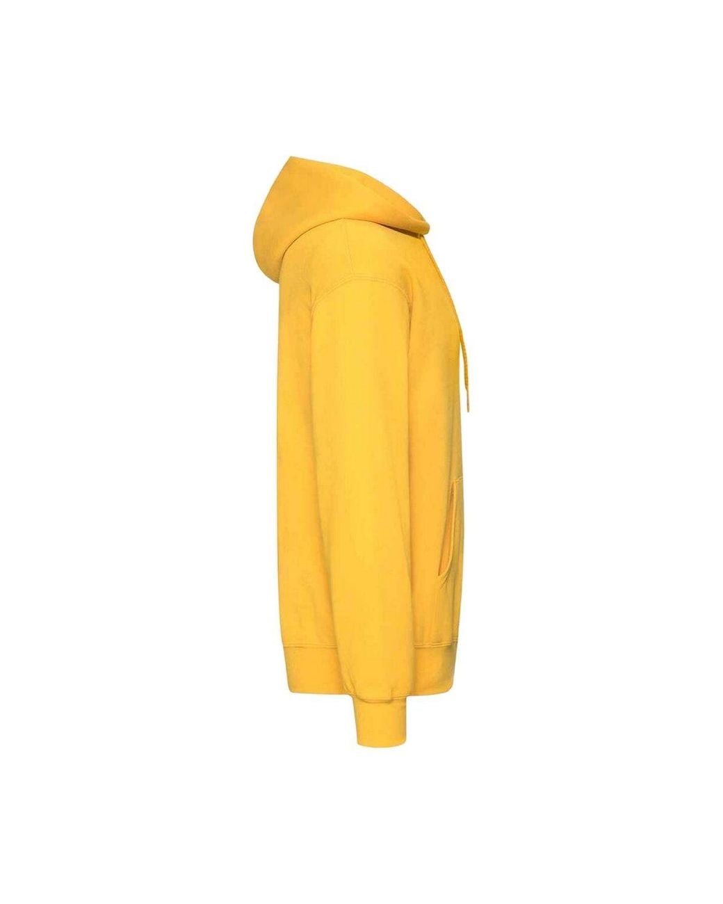 Fruit Of The Loom Yellow Classic Hooded Sweatshirt for men