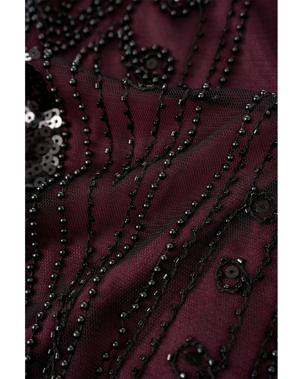 MODISHION Purple 1920S Art Deco V-Neck Flapper Dress With Double-Tier Fringe