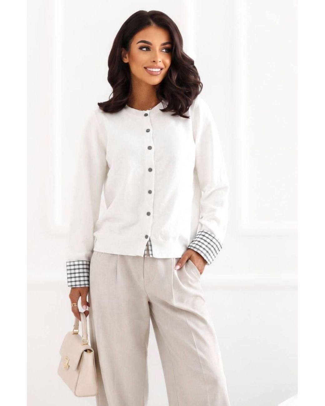 Love Lace Gray Everyday Viscose Round Neck Long Sleeve Cardigan