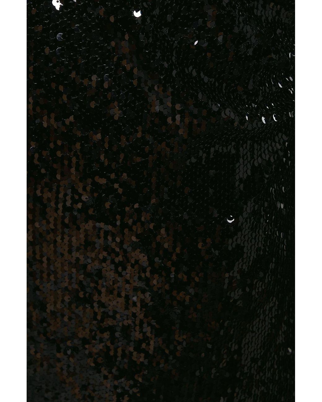 Dorothy Perkins Black Sequin Long Sleeve Ruched Wrap Mini Dress