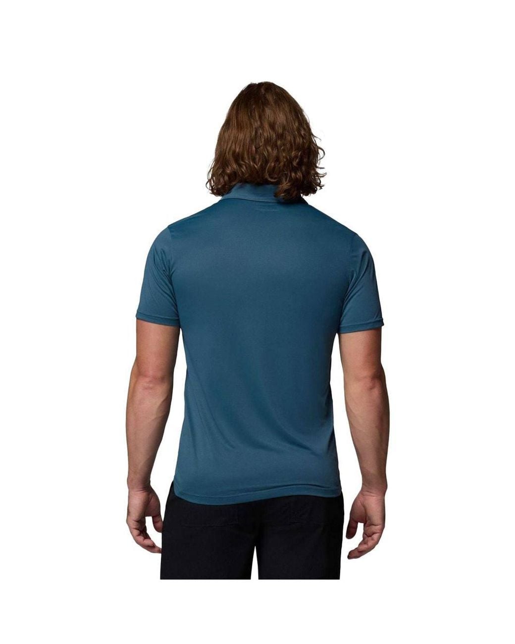 Columbia Blue Short-Sleeved Polo Shirt for men
