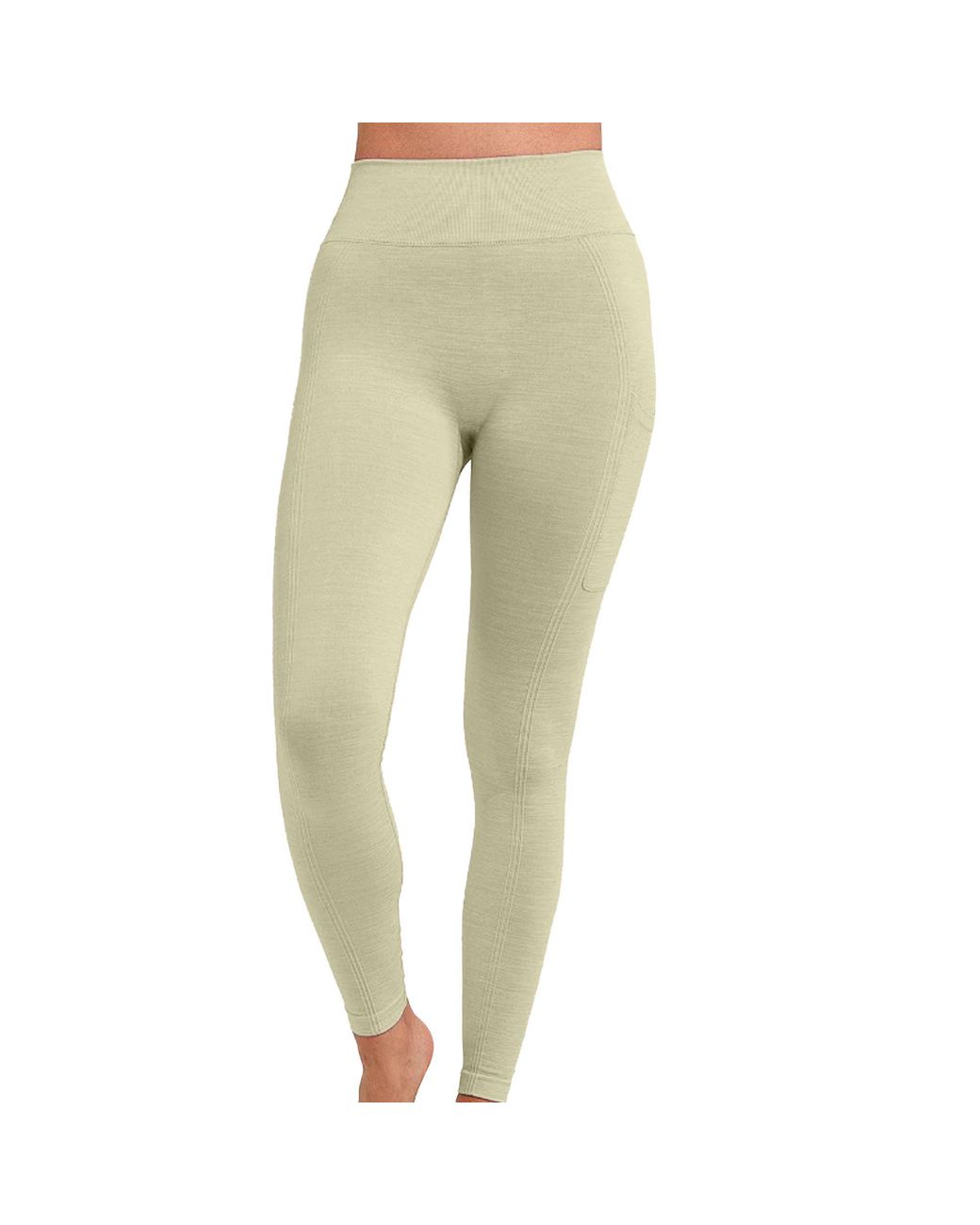 Tridri Green Melange Sculpted Seamless 3D Leggings