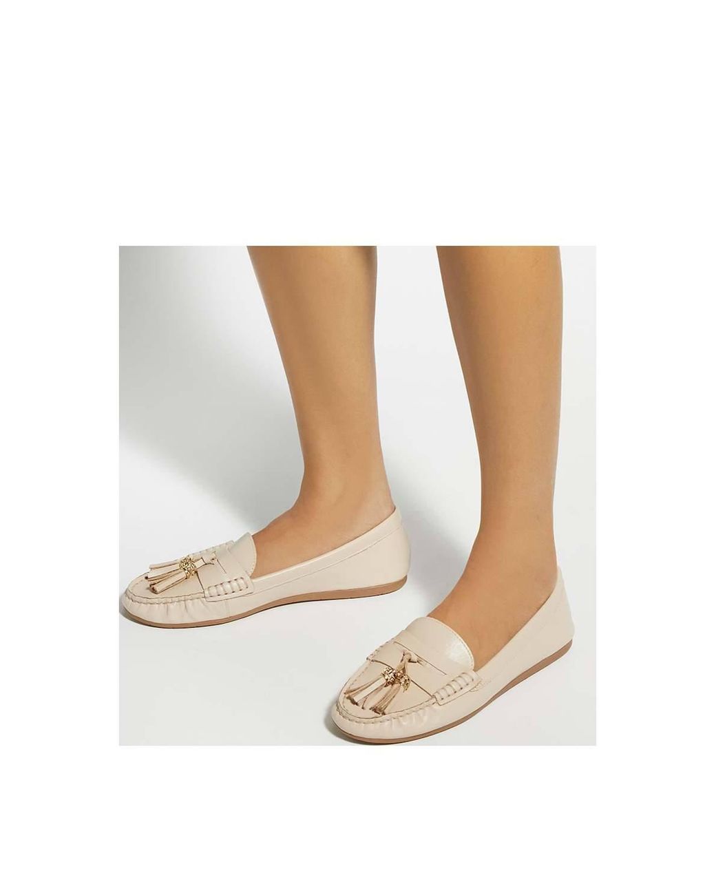 Dune Pink Wide Fit 'Geen' Leather Loafers