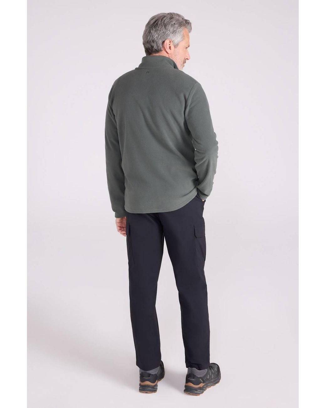 Mountain Warehouse Gray 'Raso' Warm Comfortable Full Zip Lightweight Outdoor Fleece Jumper for men