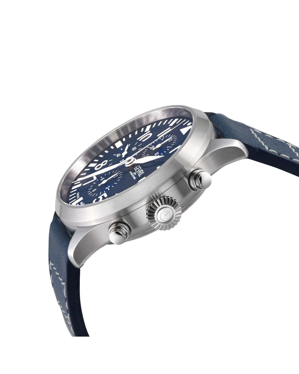 Gevril Gray Vaughn, Swiss Automatic Watch, Dial, Italian Leather, & Sapphire Crystal for men