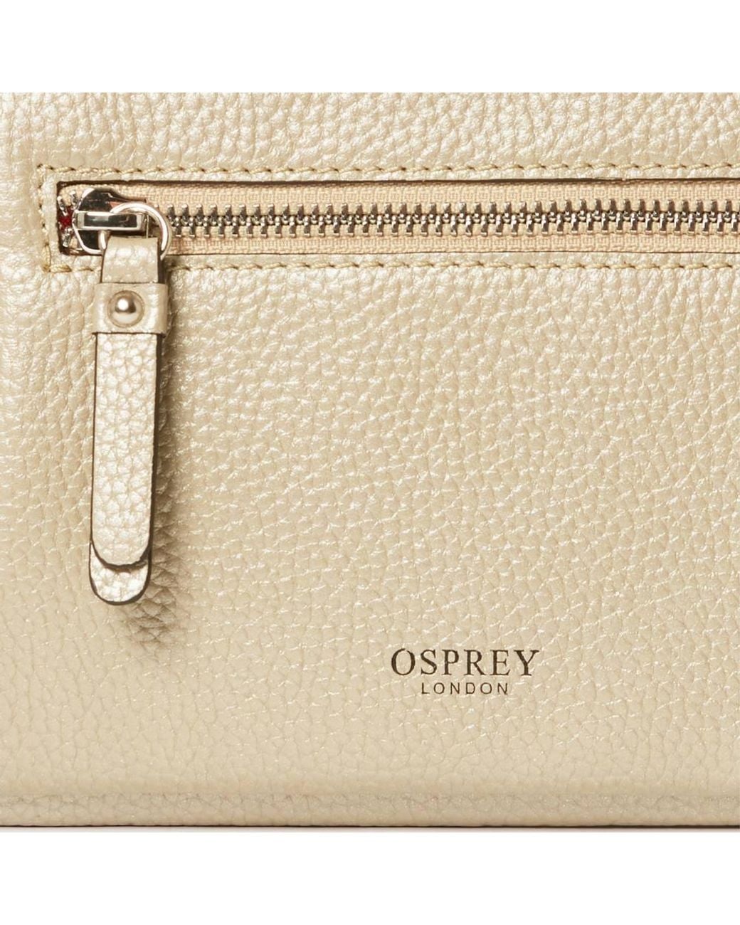 Osprey Natural The Ruby Leather Crossbody Clutch Bag
