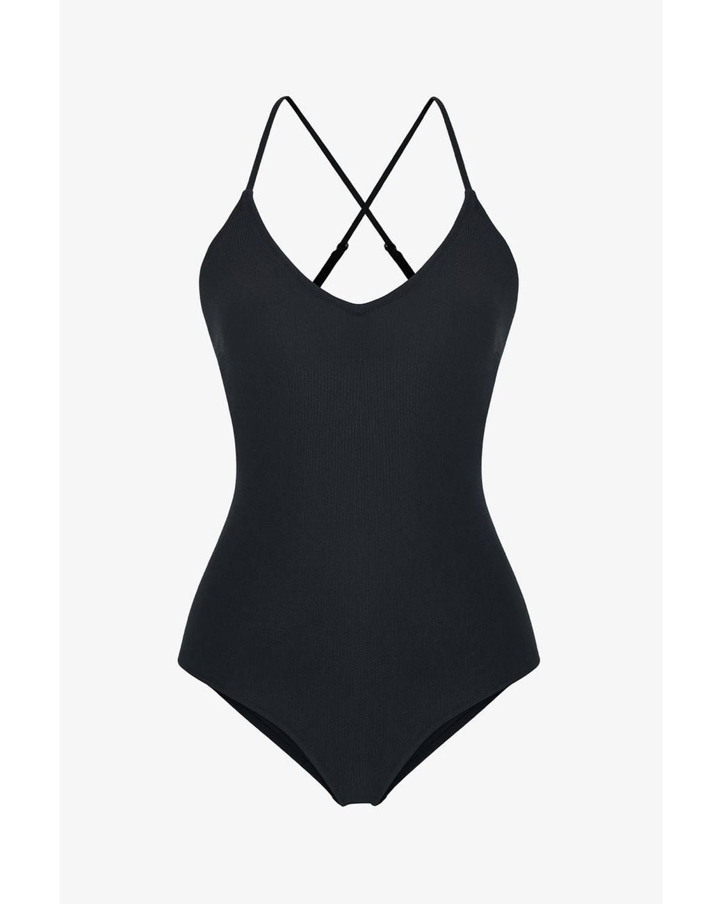 Penti Black Aspen Textured V Neck Swimsuit