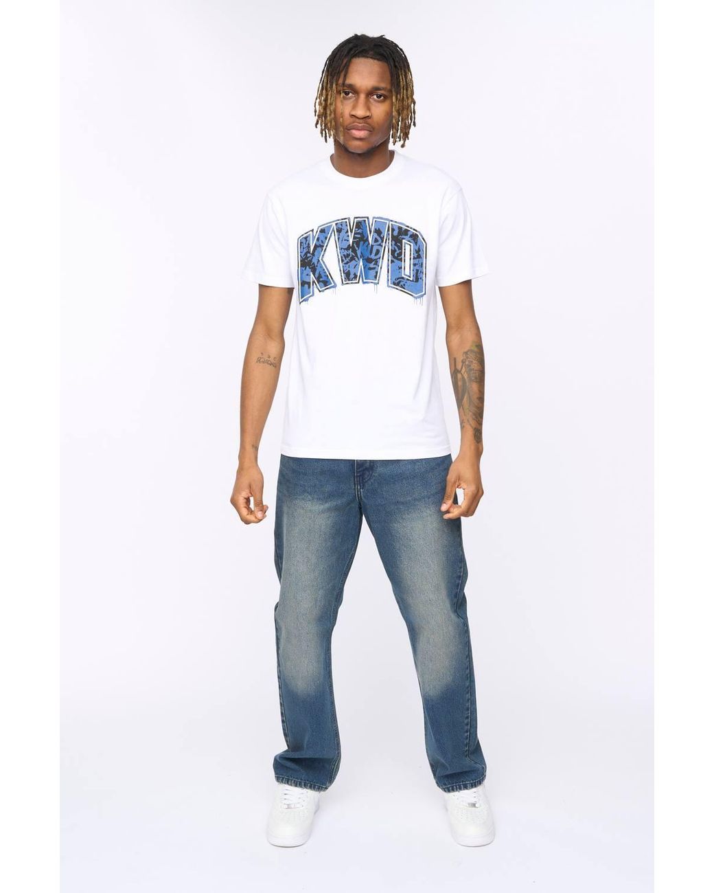 Kings Will Dream White Scribs 100% Cotton Regular Fit T-Shirt for men