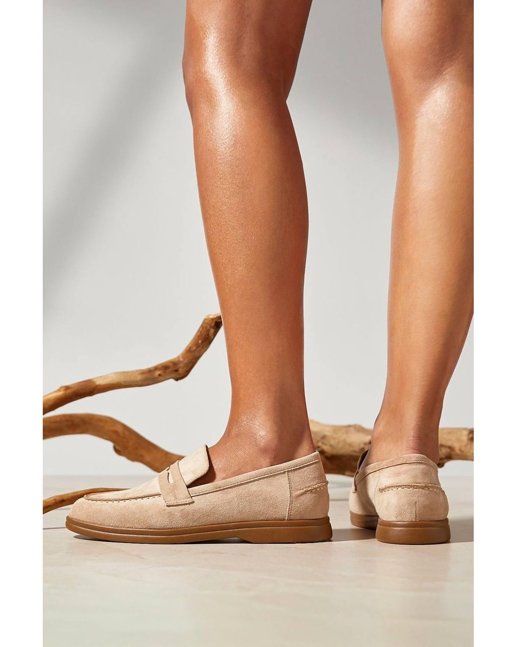 Linzi Natural Review Faux Suede Classic Loafer