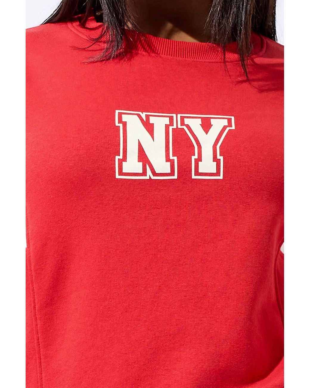 Yours Red 'Ny' Stripe Sweatshirt