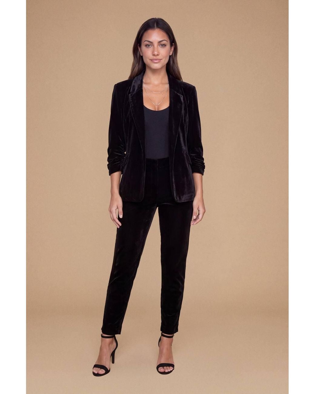 Dorothy Perkins Blue Petite Velvet Blazer