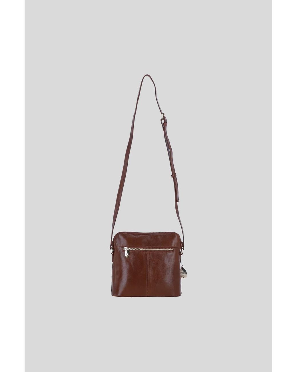 Ashwood Leather Brown Genuine Leather Crossbody Bag With Adjustable Strap