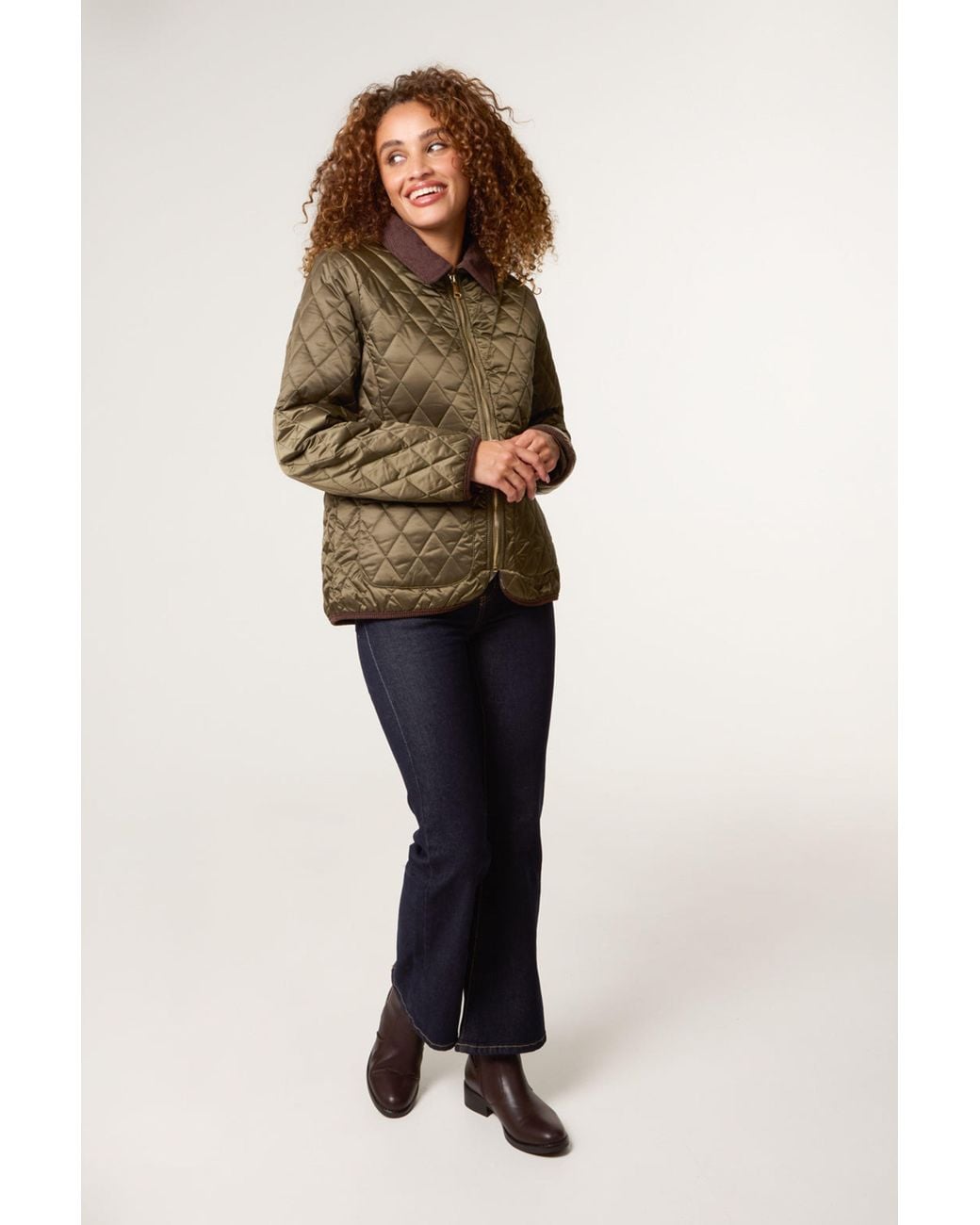 Blue Vanilla Brown Long Sleeve Collar Coat