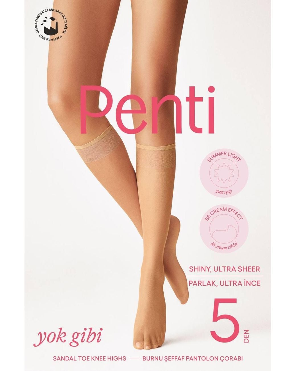 Penti Natural No-Show Knee High Socks