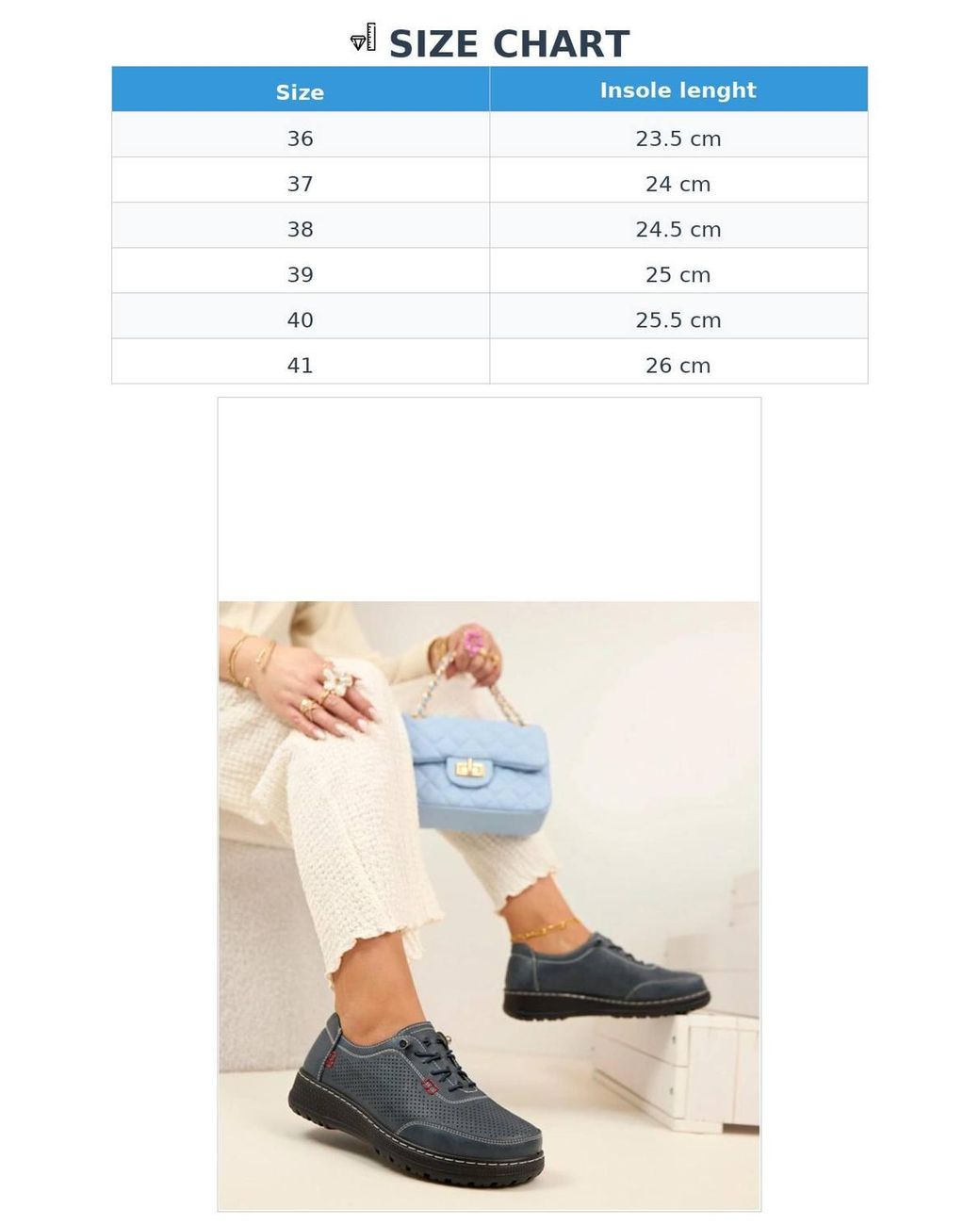 Love Lace Blue Slip On Openwork Platform Shoe With Decorative Laces Comfort