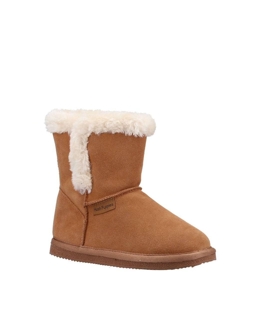 Hush Puppies Brown 'Ashlynn' Suede Slipper Booties