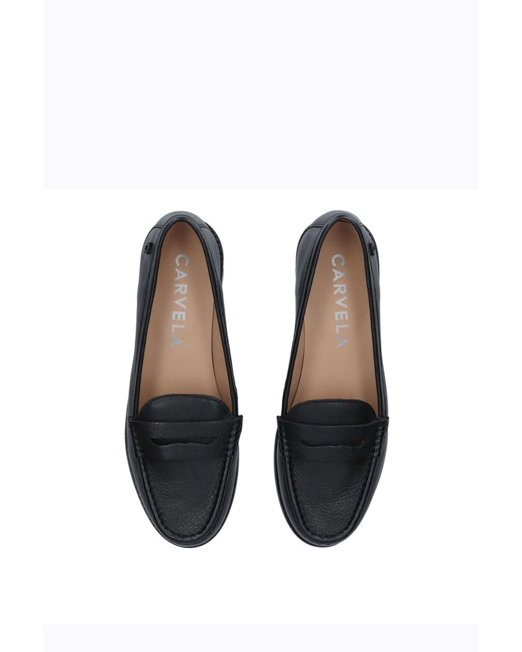 Carvela Kurt Geiger Black 'Crackle' Leather Flats