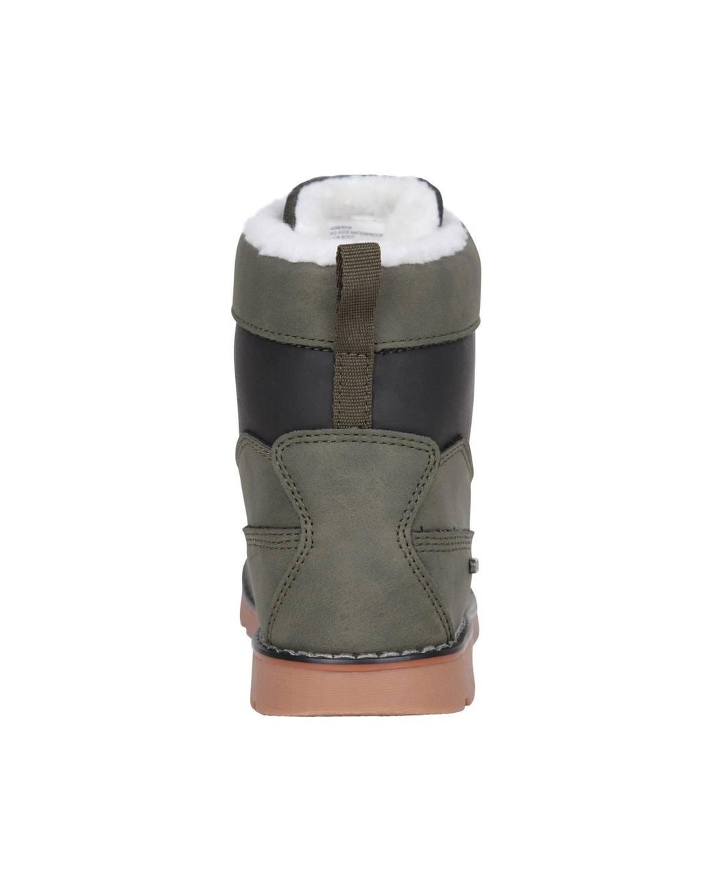 Mountain Warehouse Green 'Chestnut' Borg Lined Warm Waterproof Outdoor Non-Slip Grip Boots