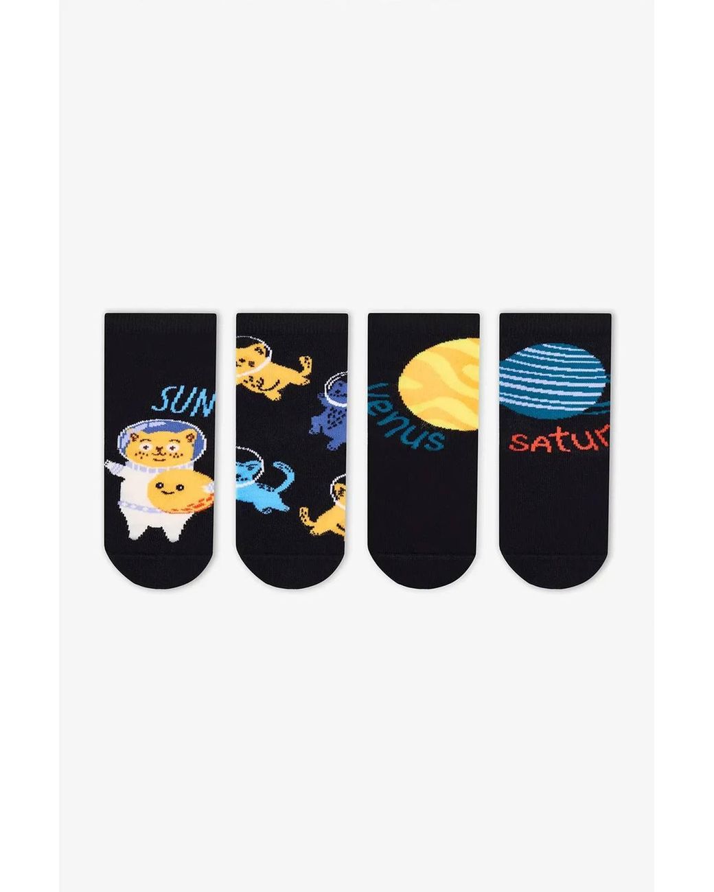 Penti Black Stellar Cats Cat Pattern 2-Pack Ankle Socks for men