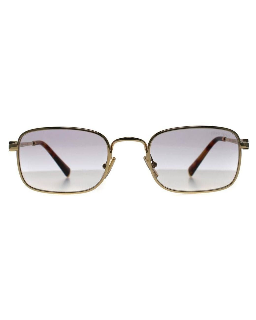 Miu Miu Brown Rectangle Dark To Clear Gradient Mu53As