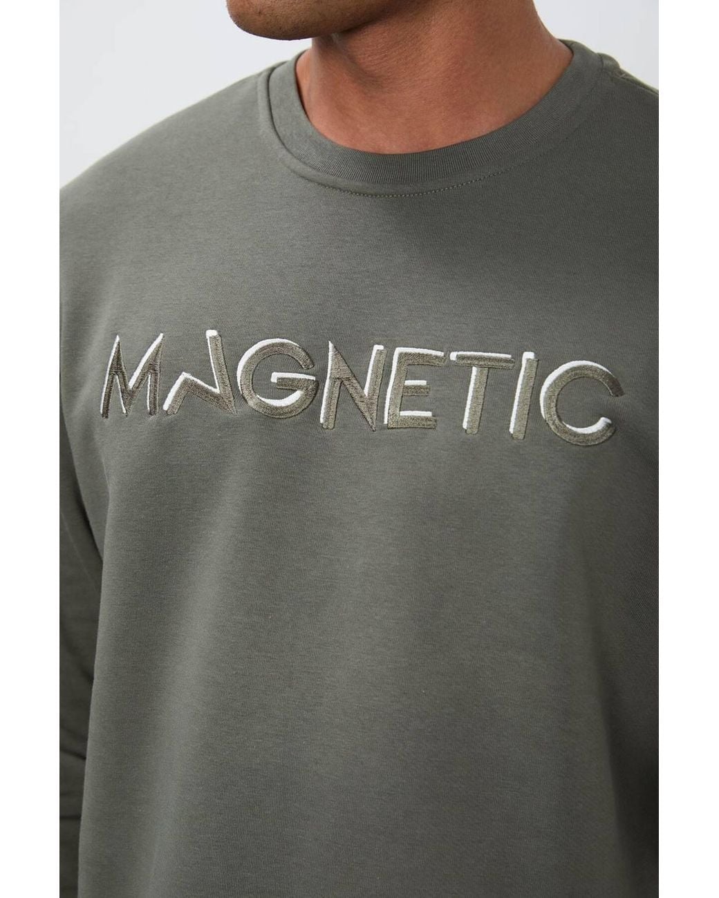 TOMMY LIFE Gray Printed Crew Neck Sweatshirt for men