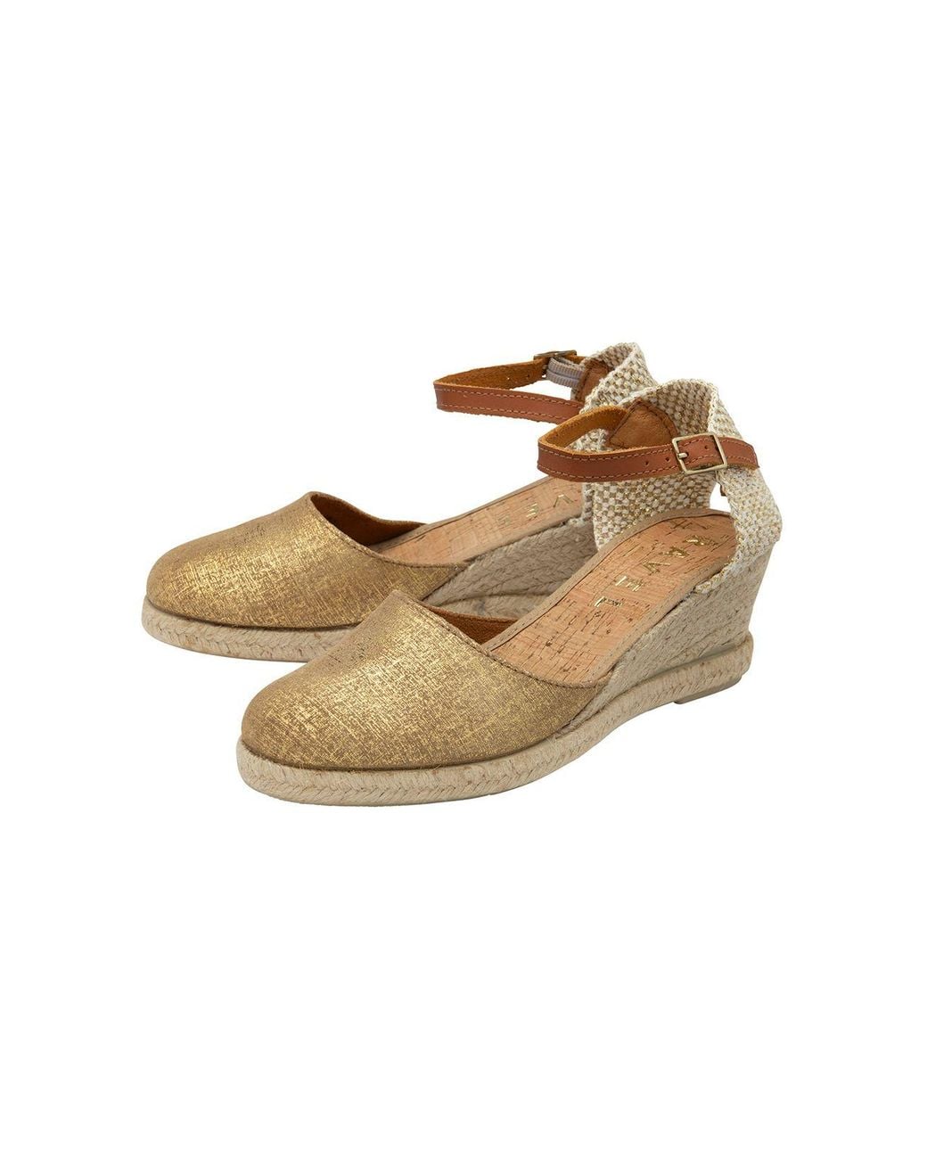 Ravel Metallic 'Vista' Leather Espadrille Sandals