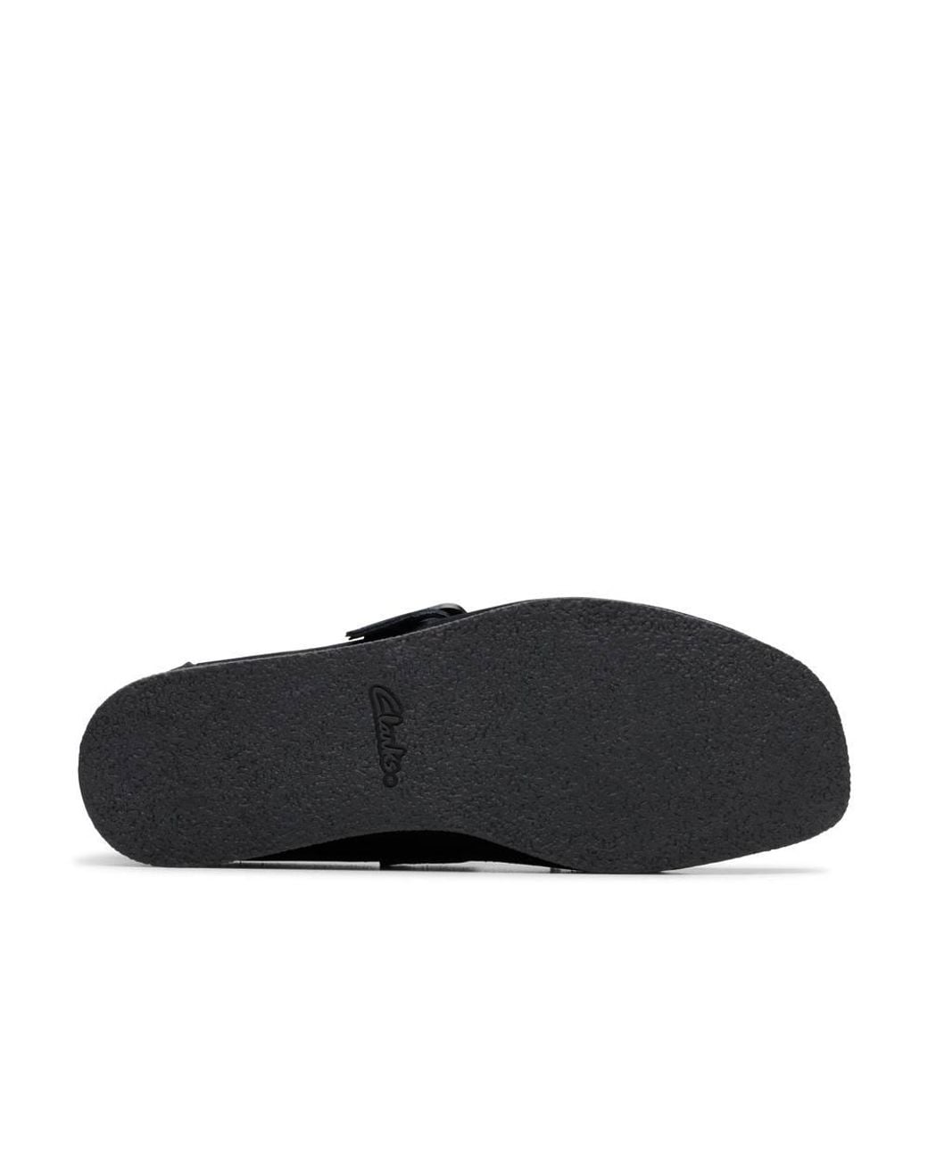 Clarks Black Wallabee Evo Bar Suede T Bar Shoes, Wallabee