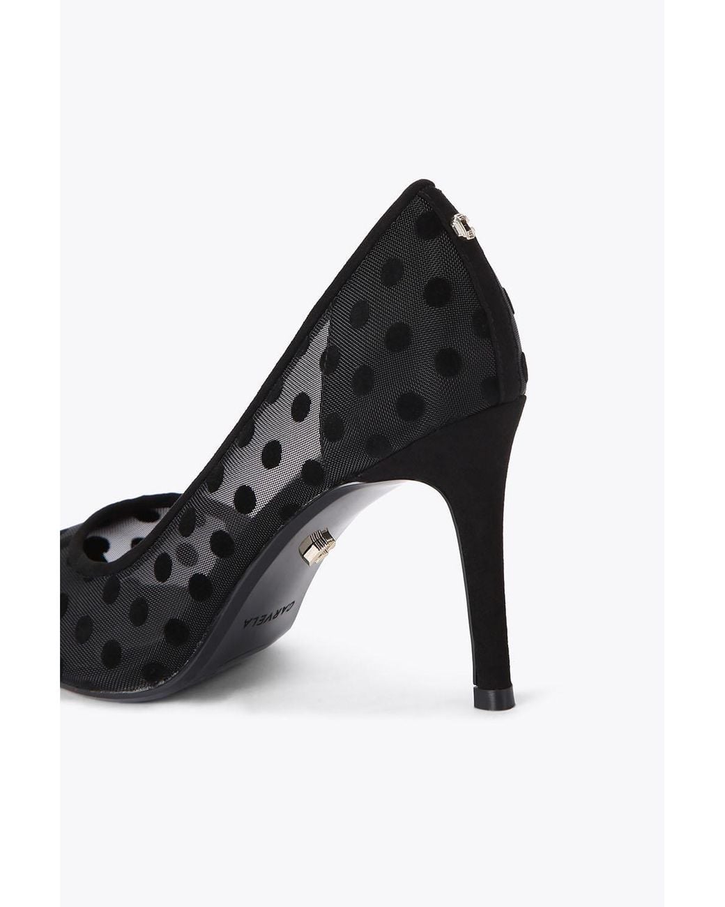 Carvela Kurt Geiger Black 'Positano D Orsay Polka' Fabric Heels
