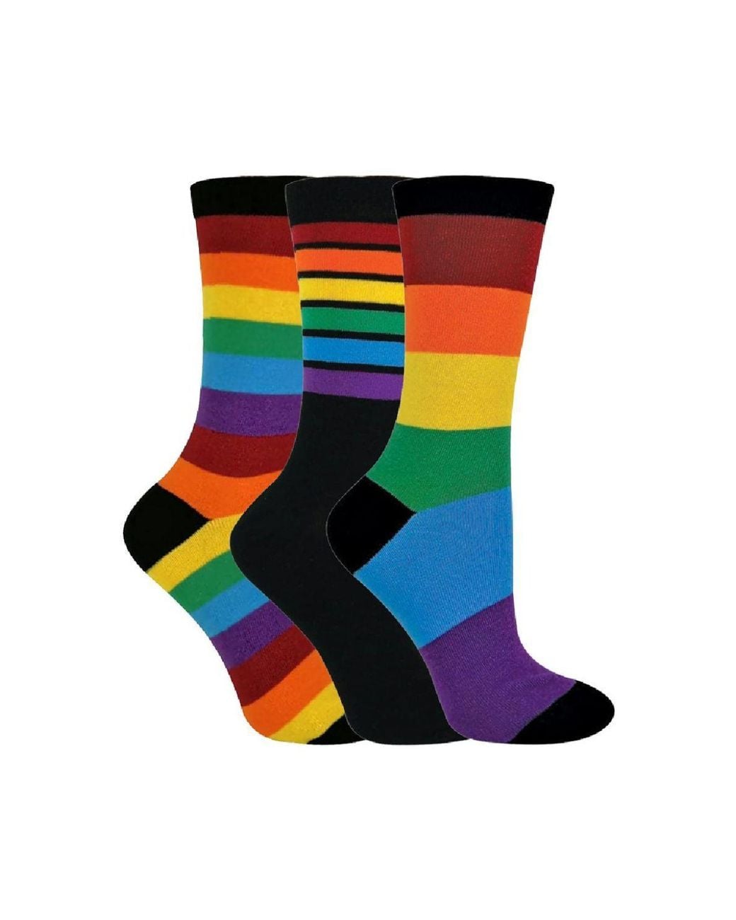 Sock Snob Multicolor 3 Pack & Striped Design Casual Cotton Socks