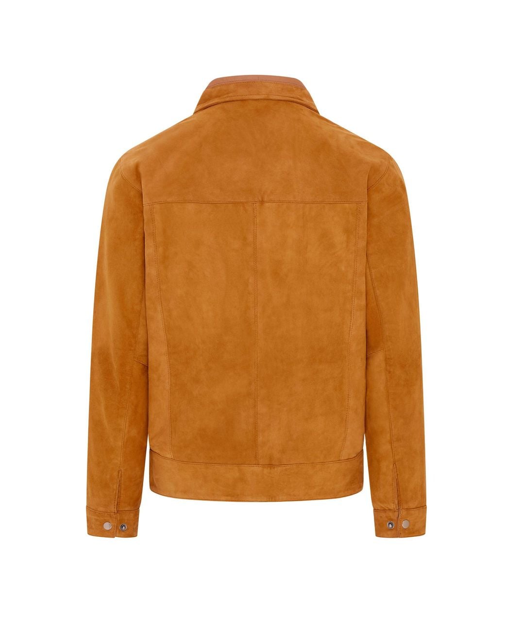Infinity Leather Brown Goat Suede Leather Harrington Biker Jacket for men