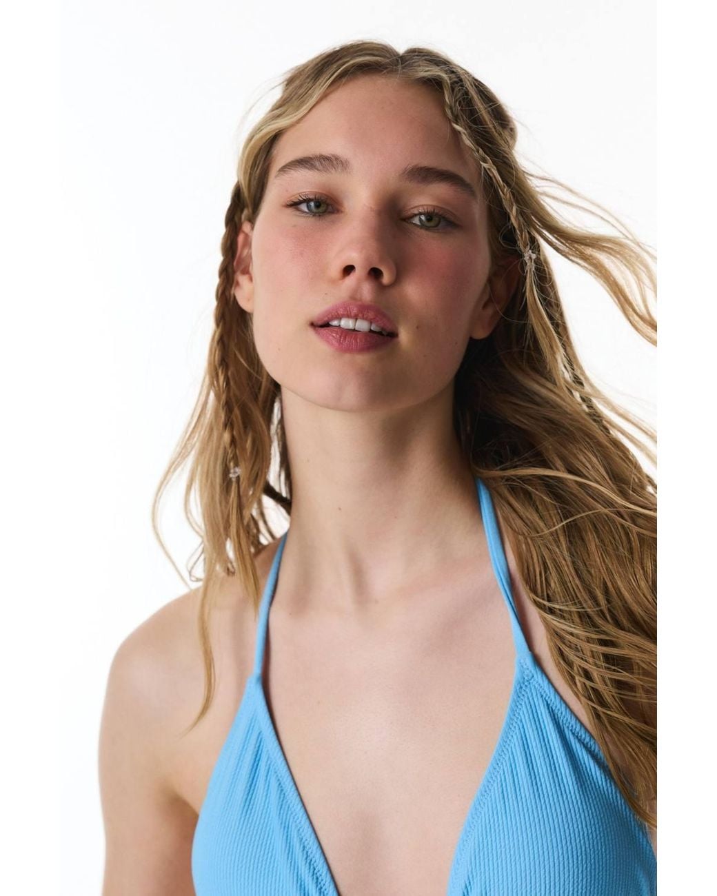 Penti Yellow Eulina Textured Triangle Bikini Top