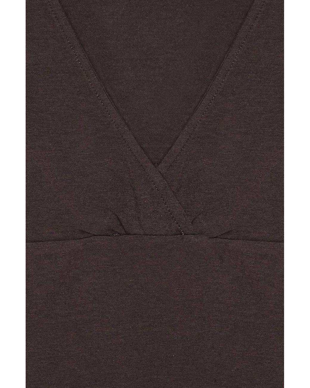 Dilvin Black Fitted V-Neck Short-Sleeve T-Shirt
