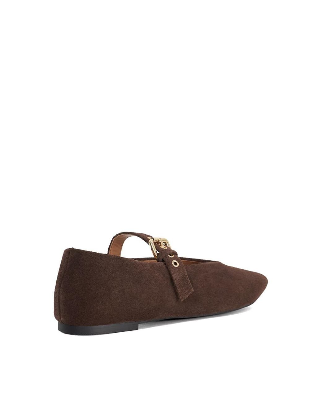 Dune Brown 'Hey' Suede Ballet Pumps