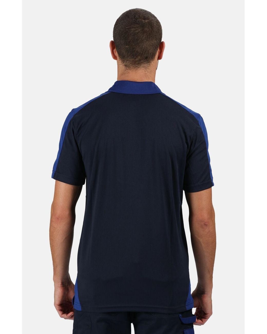 Regatta Blue Contrast Wicking Polo Shirt for men