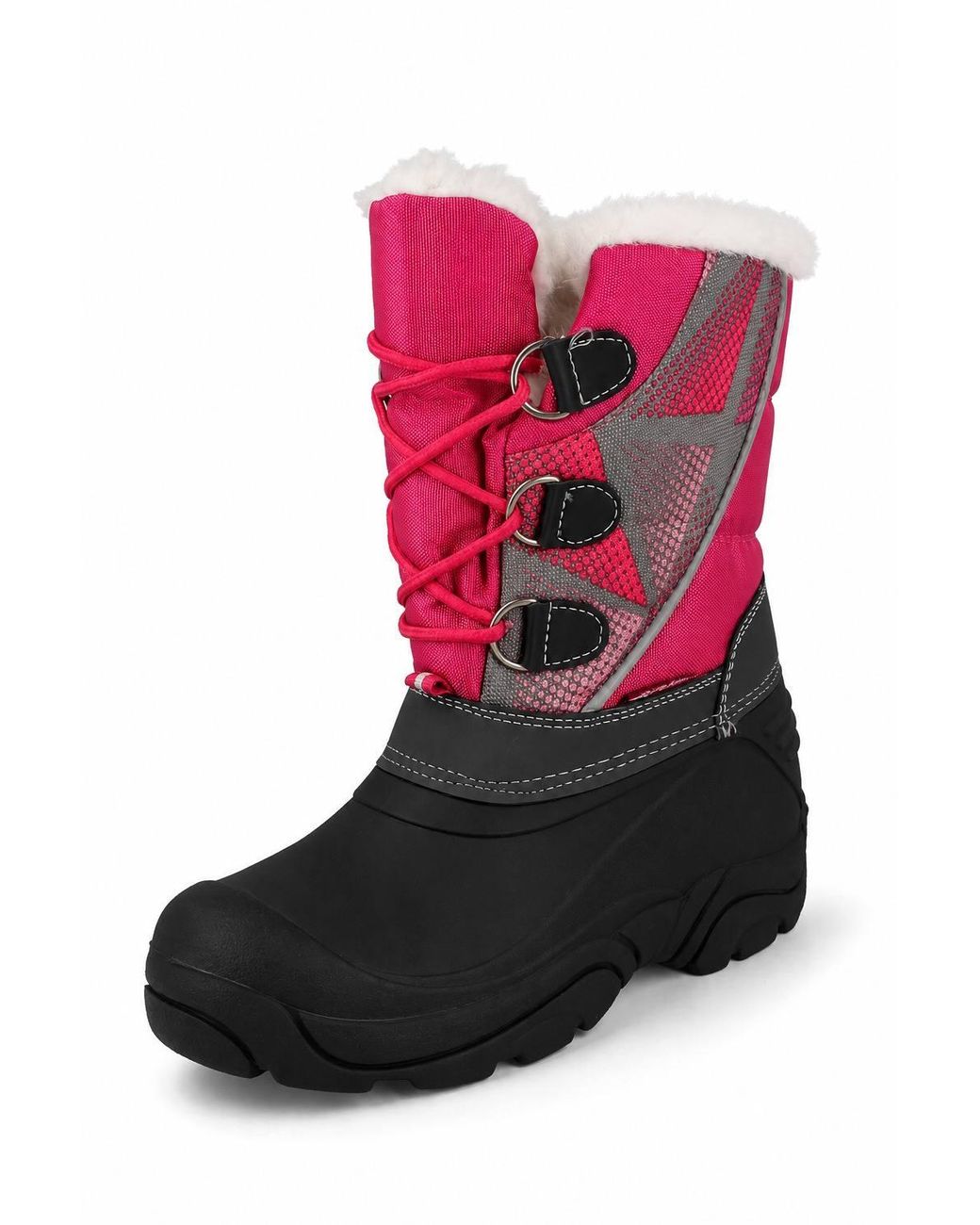 Spot on Pink Children's Padded Winter Snow Boots