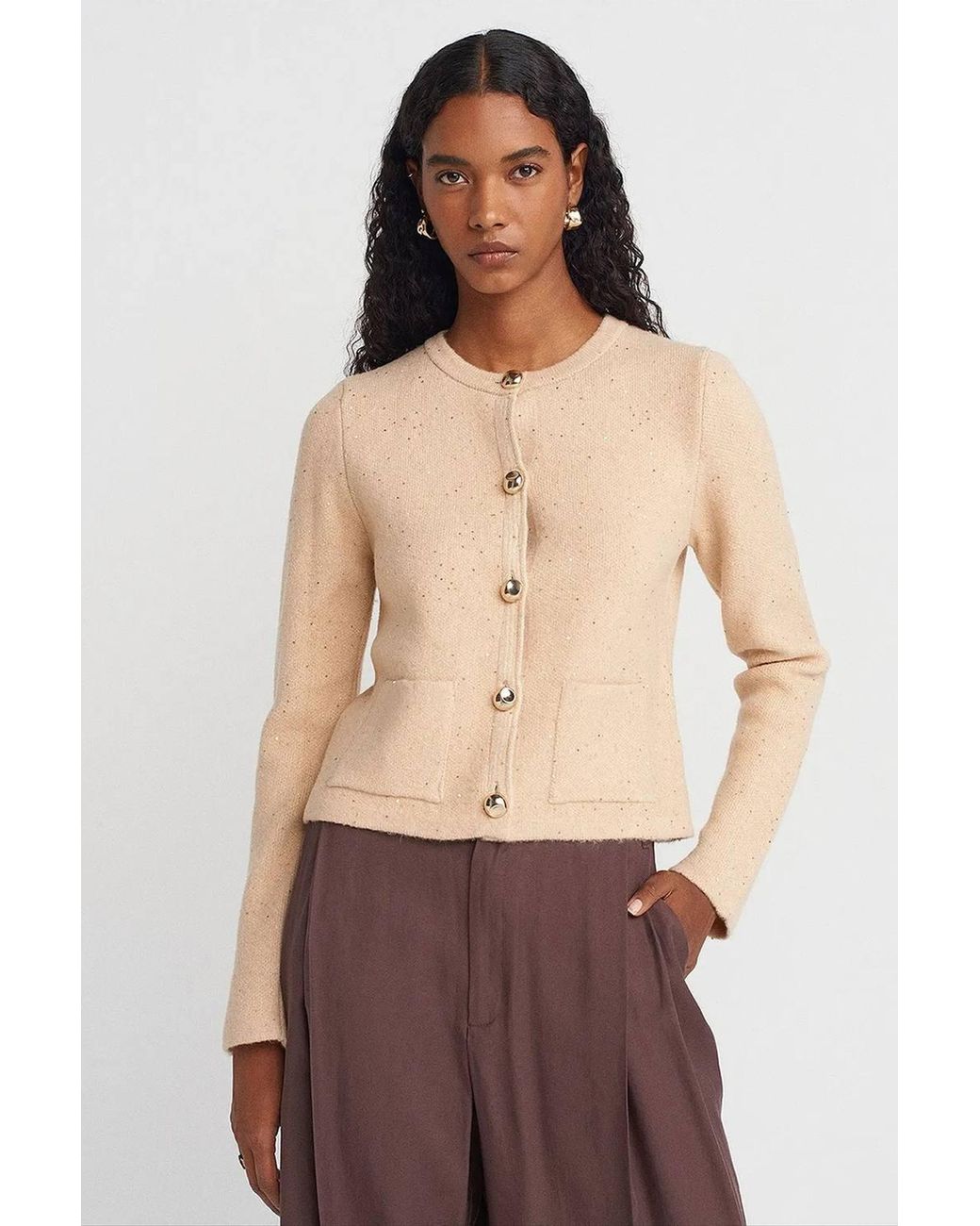 Dilvin Red Knit Cardigan