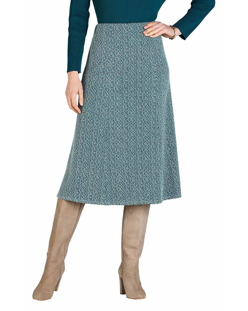 Chums Blue Tweed Effect Skirt Length 25 Inches