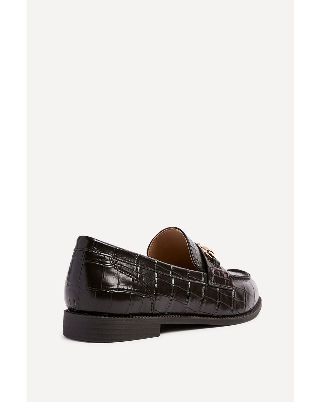 Linzi White Maison Faux Croc Patent Leather Loafers