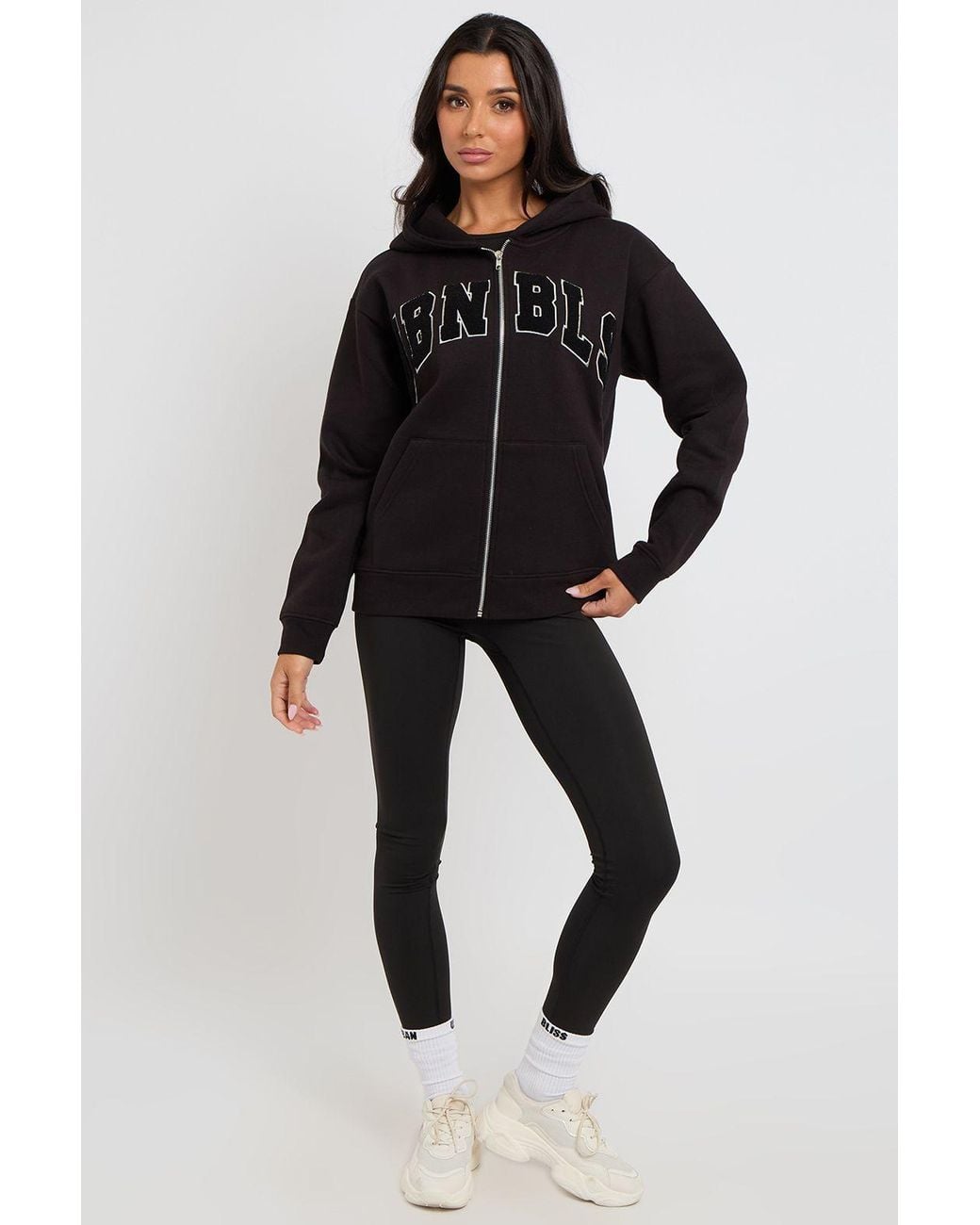 Urban Bliss Black Zip Through Hoodie